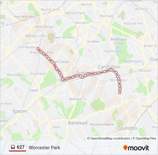 627 Bus Line Map