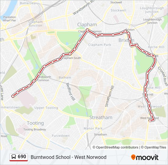 690 Bus Line Map