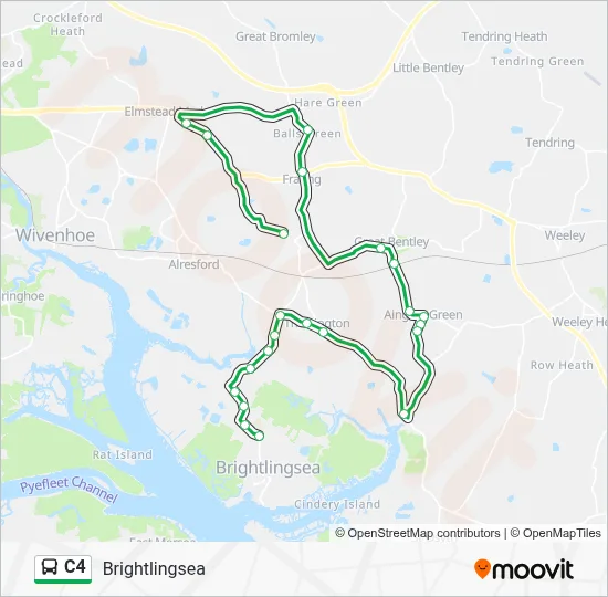 C4 Route: Schedules, Stops & Maps - Brightlingsea (Updated)