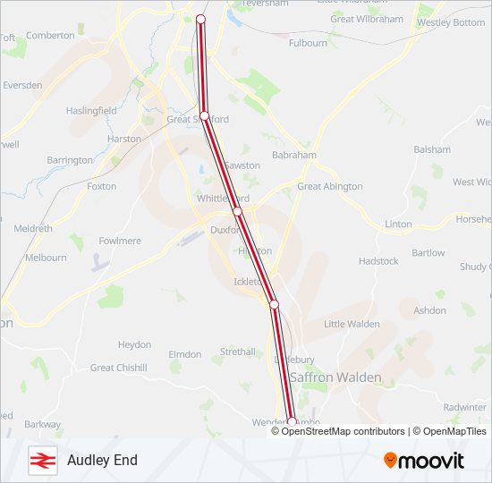 Greater Anglia Route Schedules Stops And Maps Audley End Updated 2404