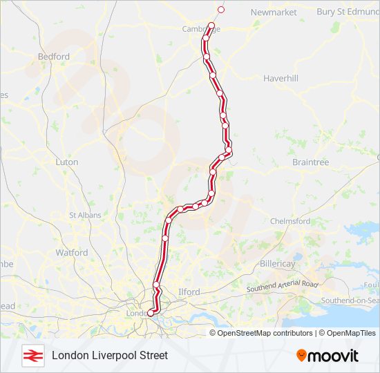 greater anglia Route: Schedules, Stops & Maps - London Liverpool Street ...