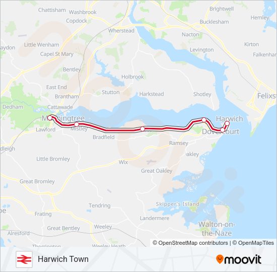 GREATER ANGLIA Train Line Map