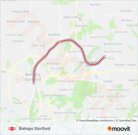 GREATER ANGLIA Train Line Map