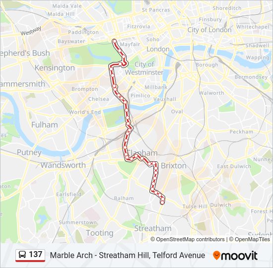 137 Bus Line Map