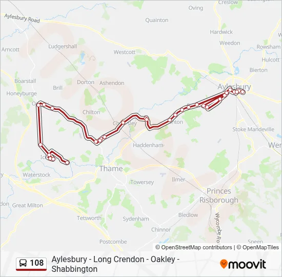 108 Route: Schedules, Stops & Maps - Aylesbury (Updated)