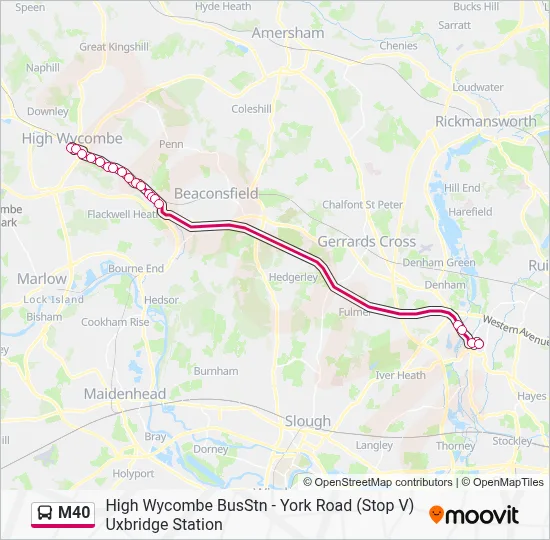 M40 Route: Schedules, Stops & Maps - High Wycombe (Updated)