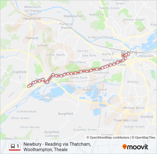 1 Bus Line Map