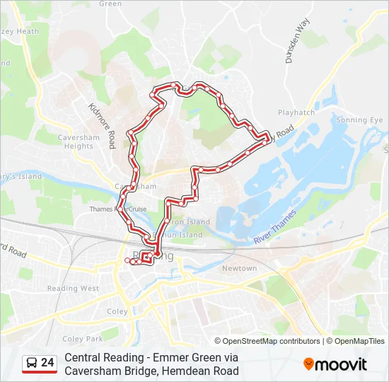 24 Bus Line Map