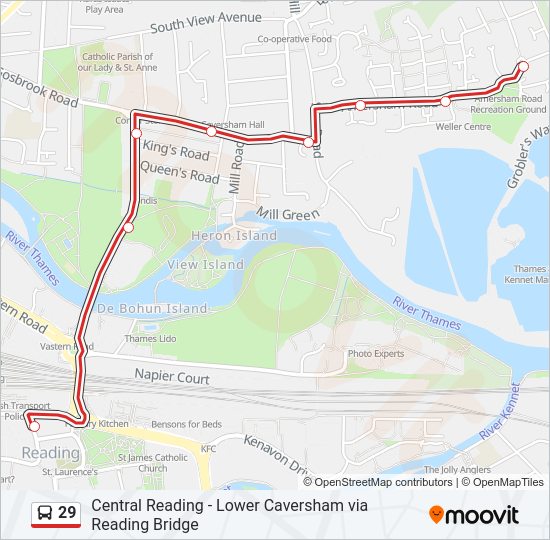 29 Bus Line Map