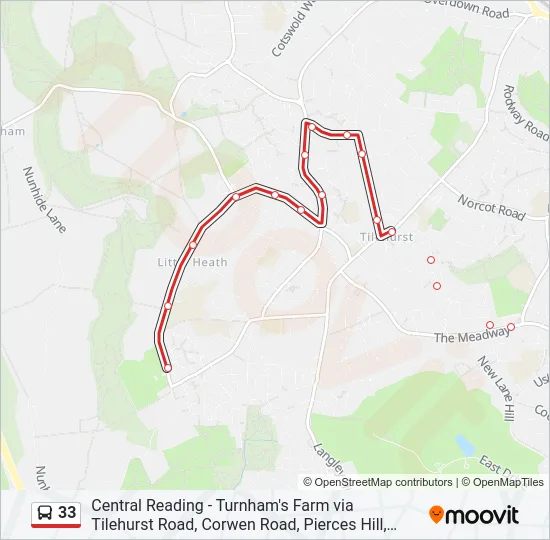 33 Bus Line Map