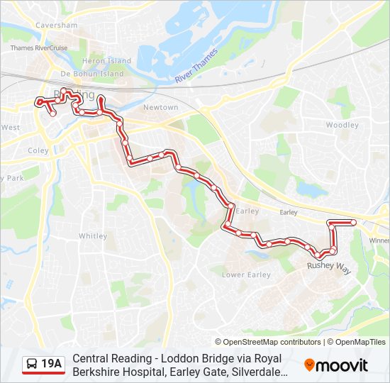 19A Bus Line Map