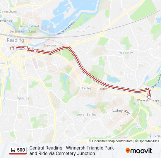 500 Bus Line Map