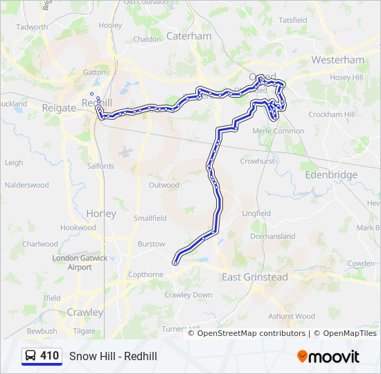 Bus 410 Route Map 410 Route: Schedules, Stops & Maps - Redhill (Updated)