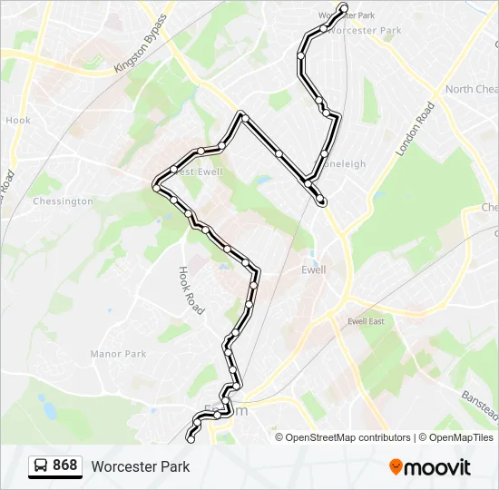 868 Bus Line Map