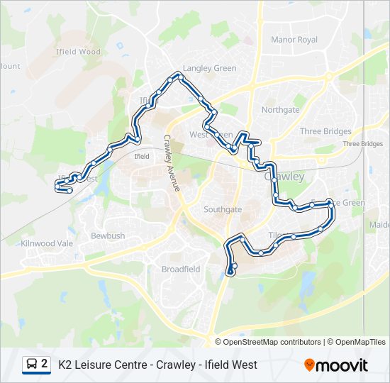 2 Bus Line Map