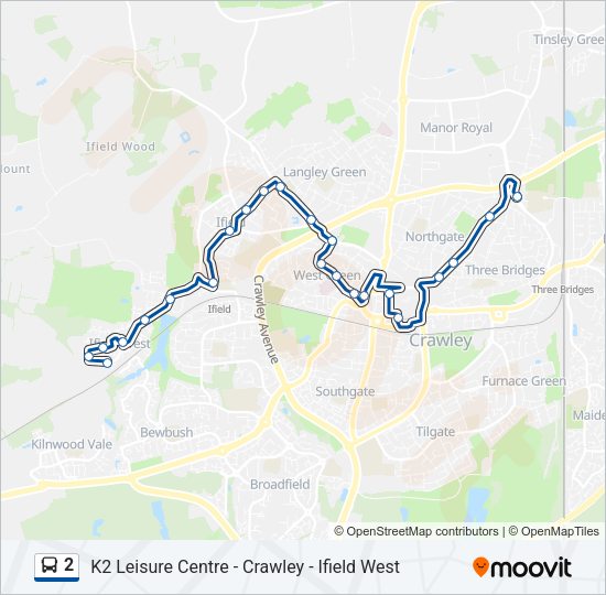 2 Bus Line Map