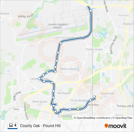Metro Bus R4 4 Route: Schedules, Stops & Maps - Three Bridges (Updated)