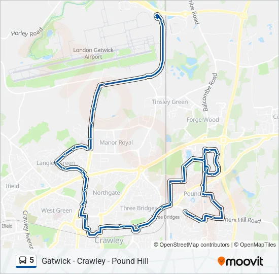 5 Bus Line Map