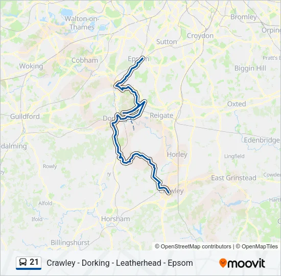 21 Bus Line Map