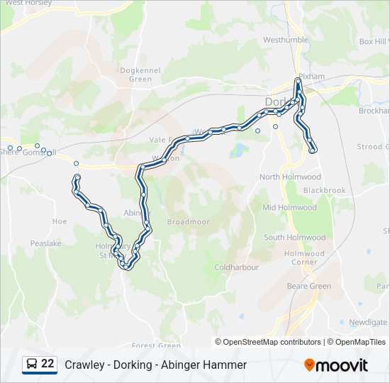 22 Bus Line Map