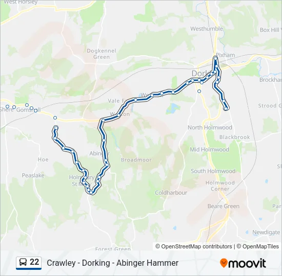 22 Bus Line Map