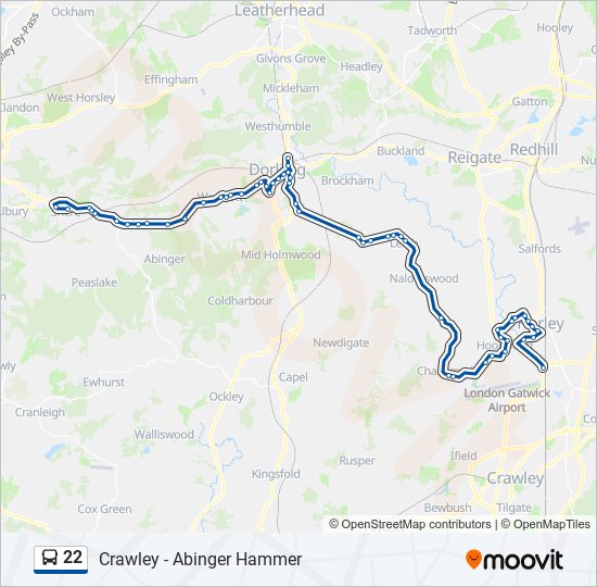 22 bus Line Map