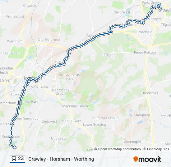 23 Bus Line Map
