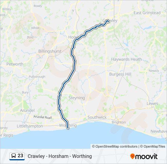 23 bus Line Map