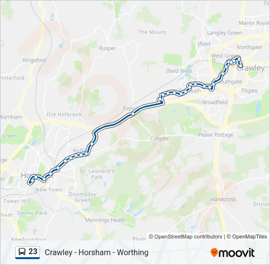 23 Bus Line Map
