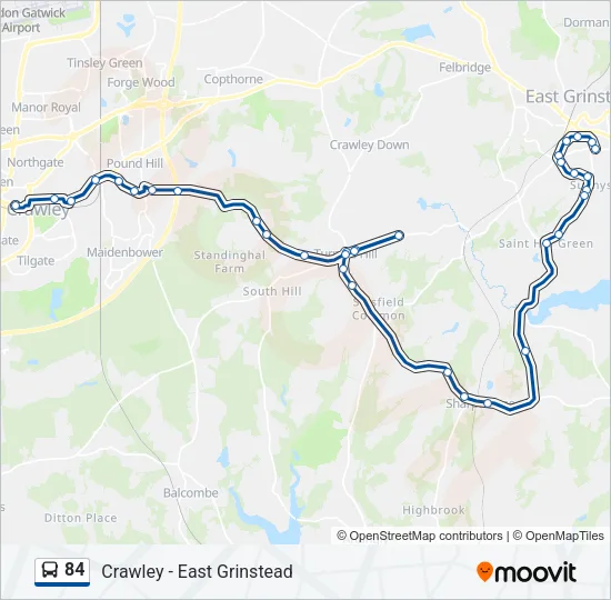 84 Bus Line Map