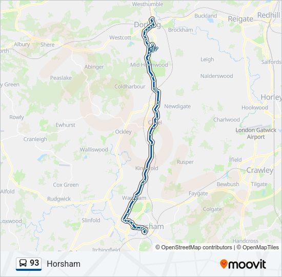 93 Bus Line Map