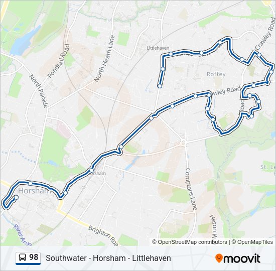 98 Bus Line Map