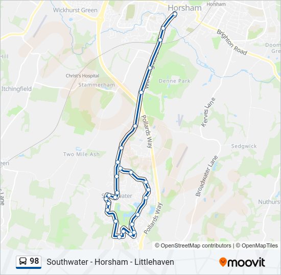 98 Bus Line Map