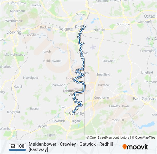 100 Bus Line Map