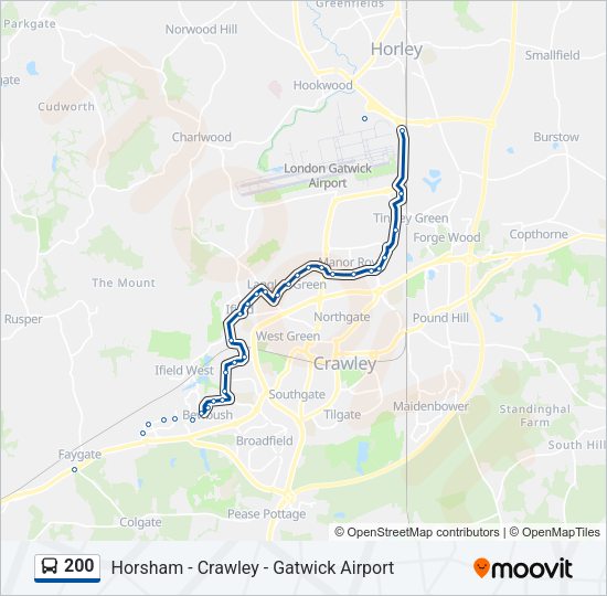 200 Bus Line Map