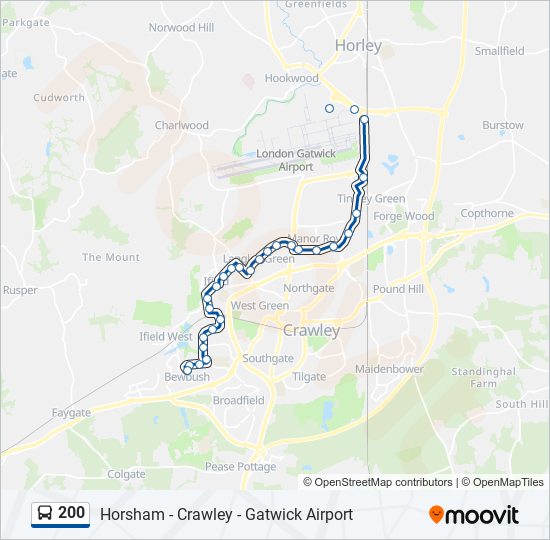 200 bus Line Map