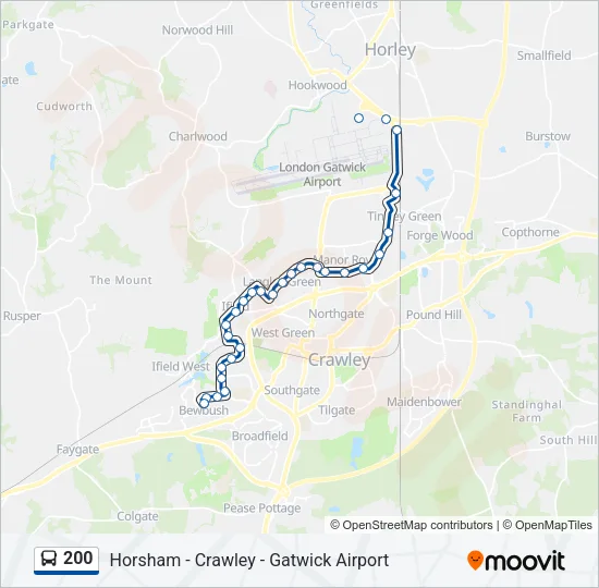200 Bus Line Map