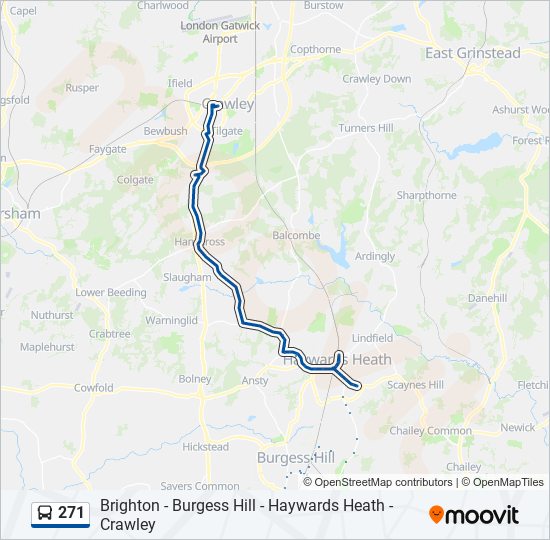 Bus 271 Route Map 271 Route: Schedules, Stops & Maps - Crawley (Updated)