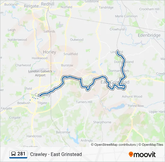 281 Route: Schedules, Stops & Maps - Lingfield (Updated)