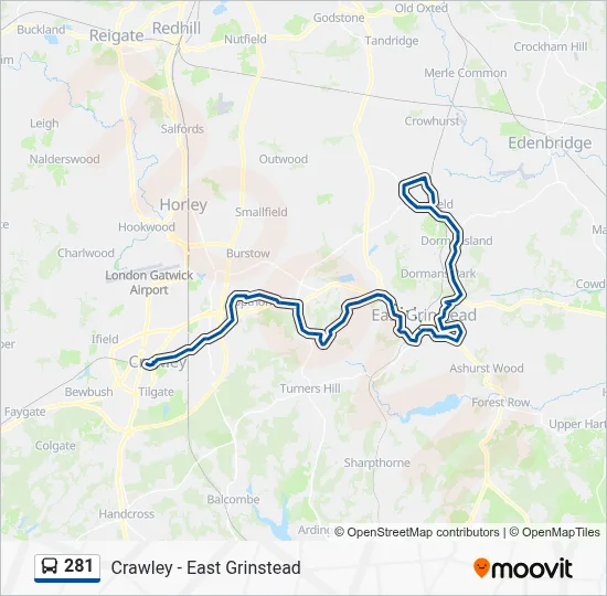 281 Route: Schedules, Stops & Maps - Crawley (Updated)