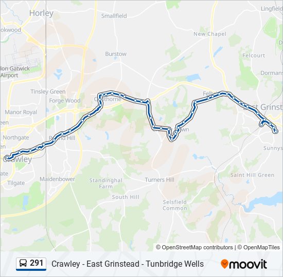 Bus 291 Route Map 291 Route: Schedules, Stops & Maps - East Grinstead (Updated)