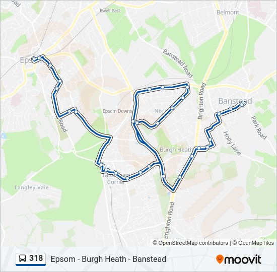318 Bus Line Map