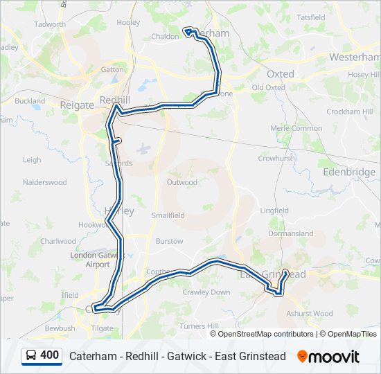 400 Route Schedules, Stops & Maps Caterham (Updated)