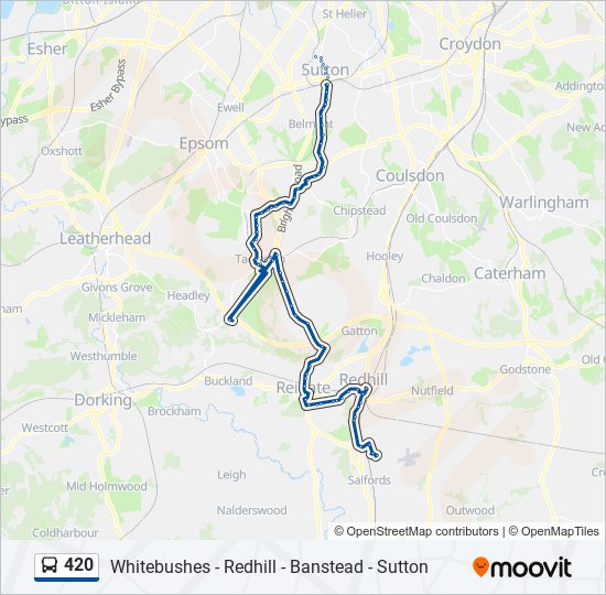 420 bus Line Map