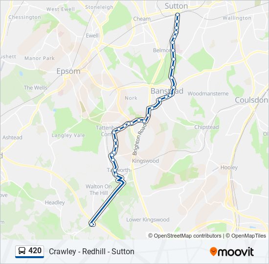 420 bus Line Map