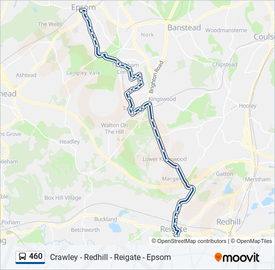 460 bus Line Map