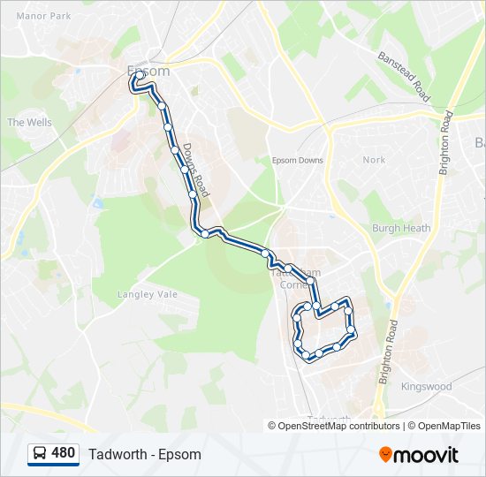 480 bus Line Map