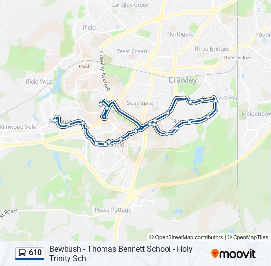 610 bus Line Map