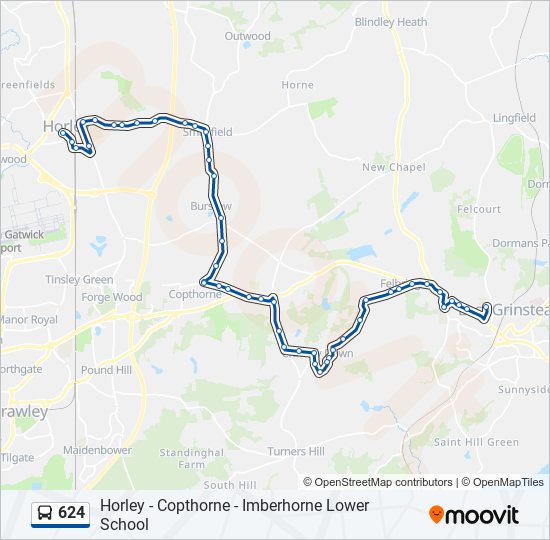 624 bus Line Map