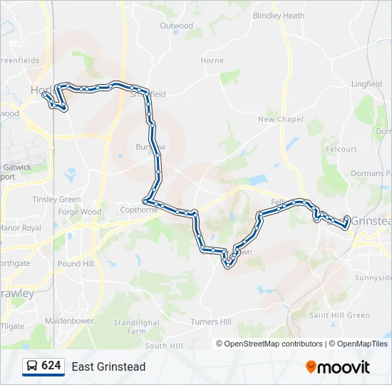 624 Bus Line Map